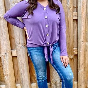 Plus Button Me Up Long Sleeve